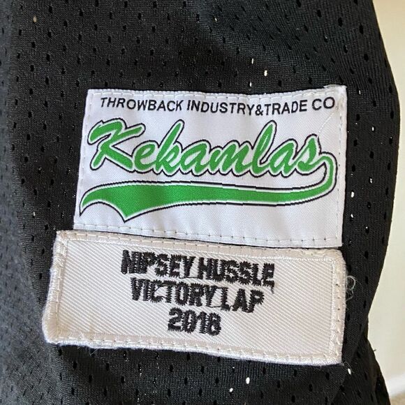 Kekamlas Head Gear Nipsey Hussle Victory Lap Black Jersey Size L - Picture 5 of 9